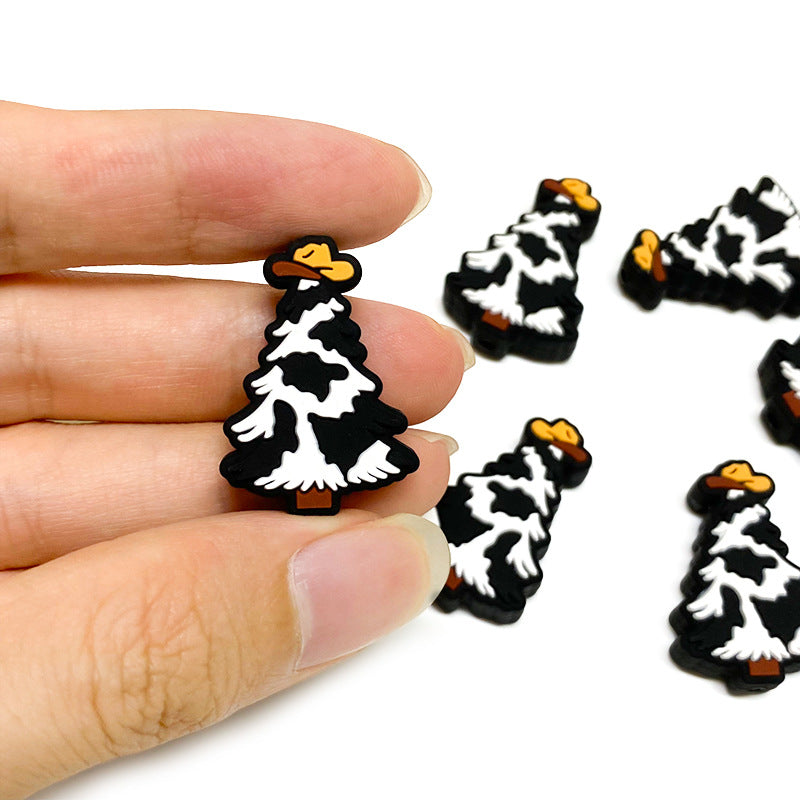 Wholesale 10pcs/pack Christmas tree silicone beads